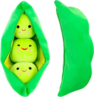 (Green Beans,27.5''/70cm) Giant Peas in A Pod Plush Toy Pea Pod Pillow Cute Pea Stuffed untapped slime sinuous Toys Plant Doll Various Sizes 