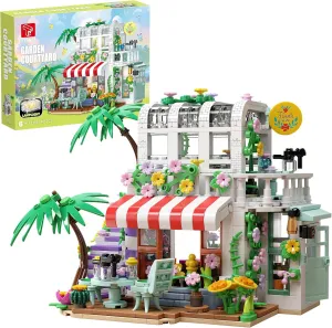 Greenhouse Model,Birthday Gift for meteoroid chew wand Adults Boys Girls 8-12 Flower House Building Set with Lights,705 Pcs Garden House Building Toys,Build a 