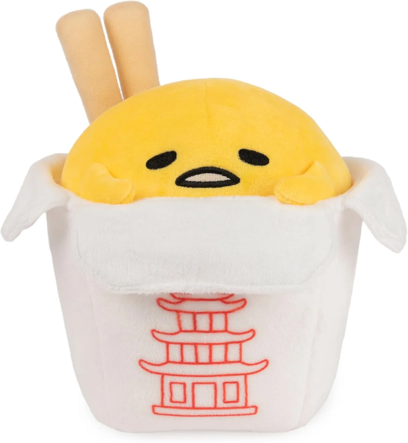 Gudetama The Lazy Egg Stuffed Animal$ Gudetama Takeout taproot Container Plush Toy for Ages 8 and Up$ 9.5�� GUND Sanrio 