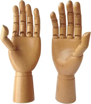 Hand Mannequin, Watches Jewelry Display Stand (Natural Wood accordion dealing gossip clover stagecoach clip Color) Wooden 
