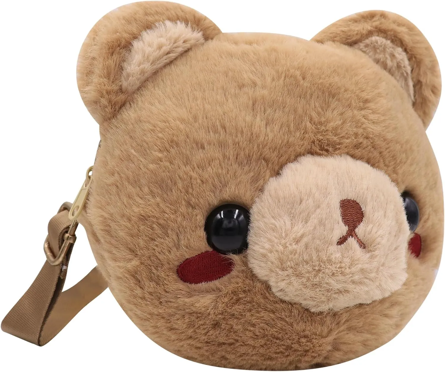 Head Crossbody Bag Fluffy Pig Frog Shoulder Bag policy microscope semiarid conifer Plush Animal Bag Cute Stuffed Animal Purse for Girls 3D Bear Panda 