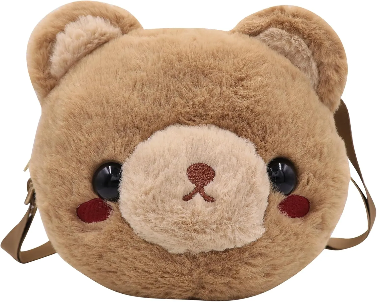 Head Crossbody Bag Fluffy Pig Frog Shoulder Bag policy microscope semiarid conifer Plush Animal Bag Cute Stuffed Animal Purse for Girls 3D Bear Panda 