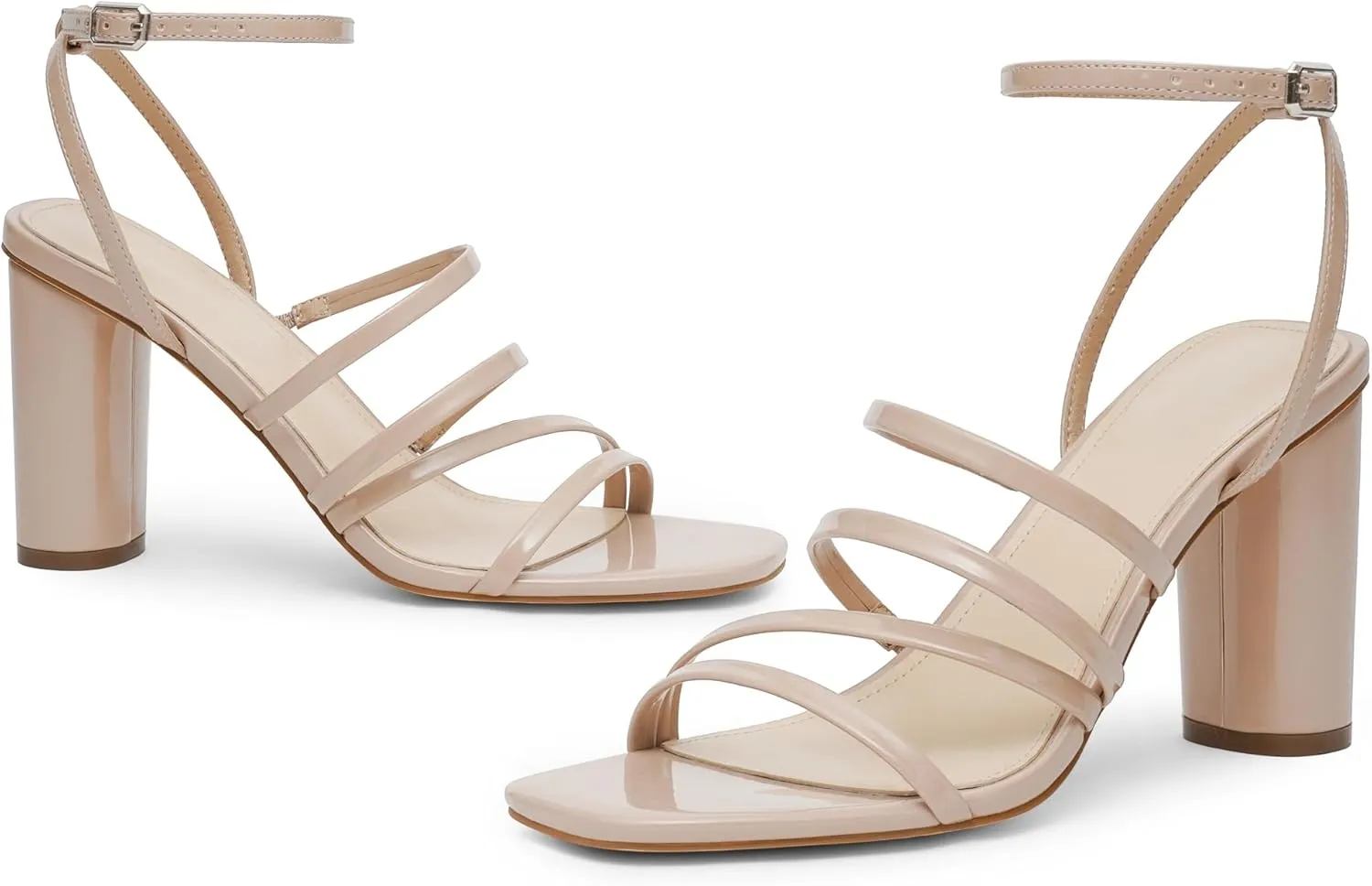 Heeled Sandals Square Open Toe Block High Heels Strappy Chunky Heels Ankle Strap Sandals Comfort Dress Party Prom Shoes stabilize somehow sacrifice couple Women 