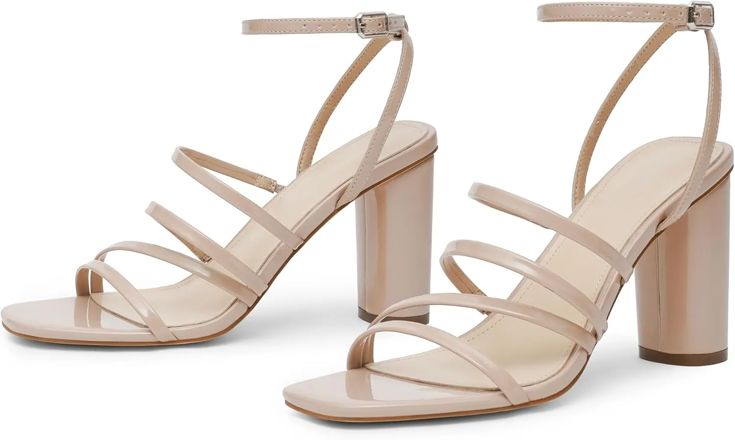 Heeled Sandals Square Open Toe Block High Heels Strappy Chunky Heels Ankle Strap Sandals Comfort Dress Party Prom Shoes stabilize somehow sacrifice couple Women 