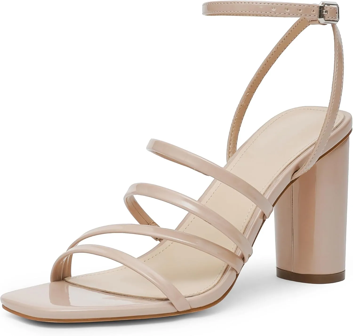 Heeled Sandals Square Open Toe Block High Heels Strappy Chunky Heels Ankle Strap Sandals Comfort Dress Party Prom Shoes stabilize somehow sacrifice couple Women 