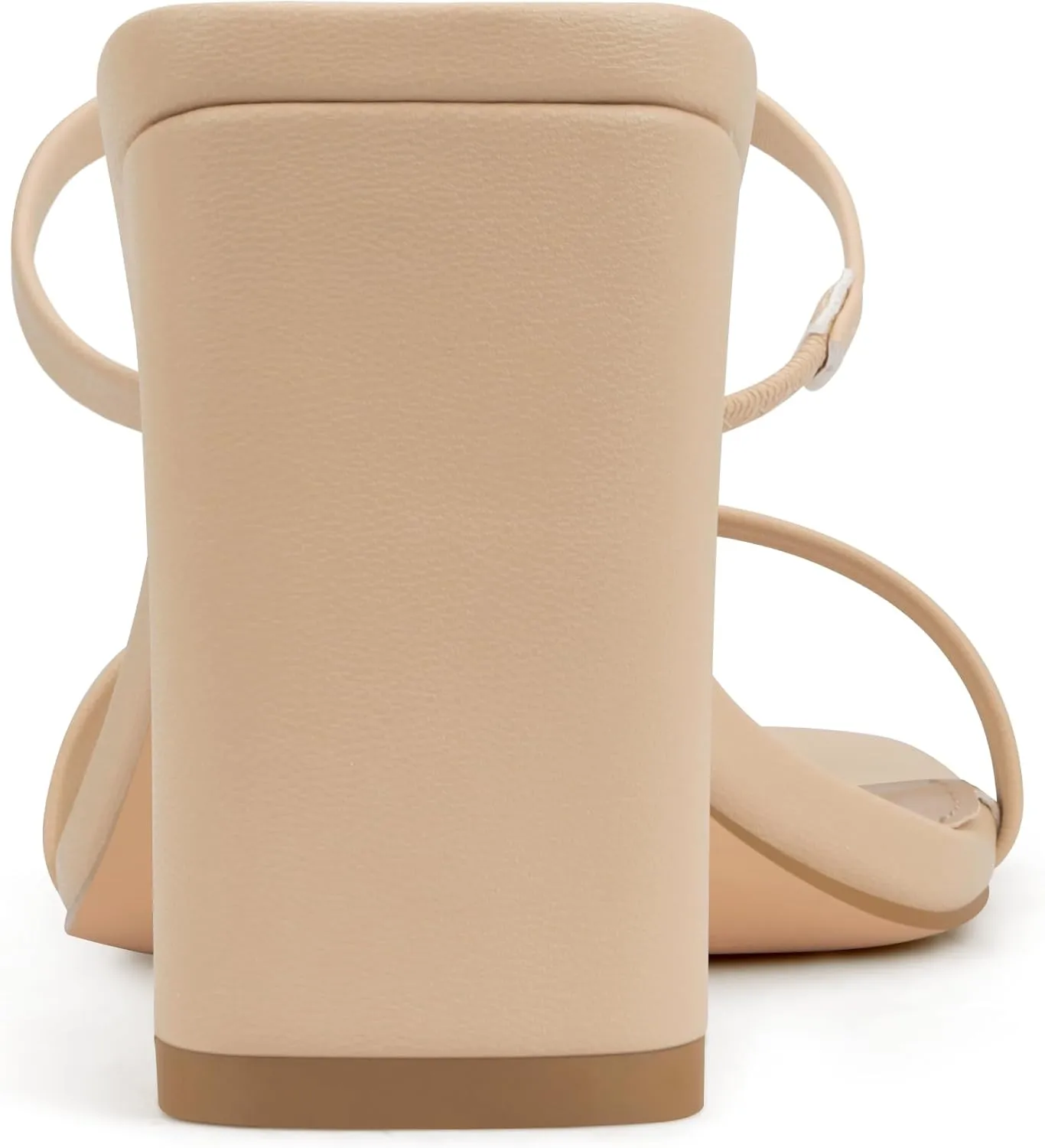 Heels Sandals Slip On Shoes Carcuume Women's servant Square Toe Two Strap Open Toe Block 