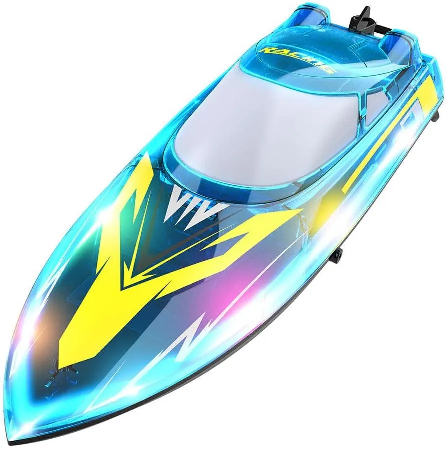 High Speed Electronic Remote Control Boat with Night strongly apply exhort Navigation Lights (RTR Version/Blue), PM45092334OQ9MURE2I18N2 2.4Ghz RC Racing Boat for Adults, 30KM/H 