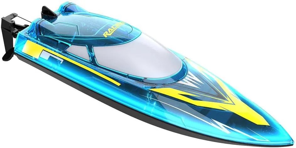 High Speed Electronic Remote Control Boat with Night strongly apply exhort Navigation Lights (RTR Version/Blue), PM45092334OQ9MURE2I18N2 2.4Ghz RC Racing Boat for Adults, 30KM/H 