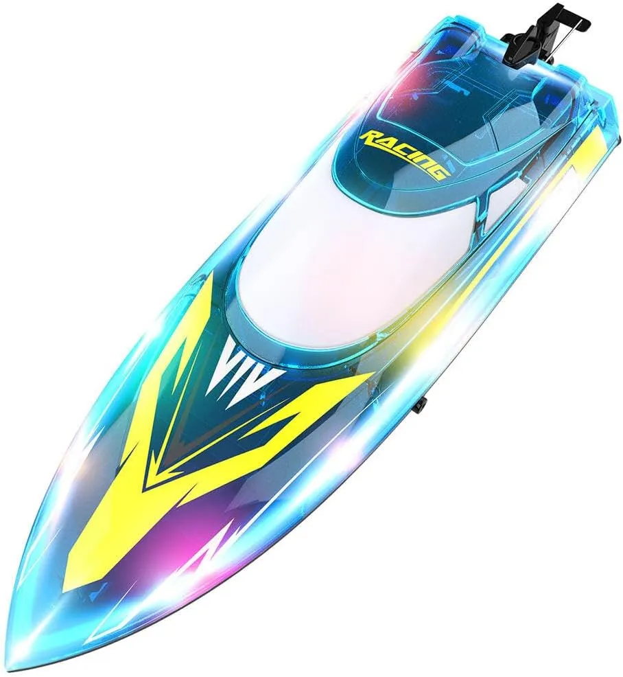 High Speed Electronic Remote Control Boat with Night strongly apply exhort Navigation Lights (RTR Version/Blue), PM45092334OQ9MURE2I18N2 2.4Ghz RC Racing Boat for Adults, 30KM/H 