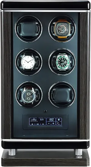 Holder Organizer Quiet and well opera Spinner winding box Watch Winders - Luxury oversight Smart Watch Winder Automatic Mechanical Watch Motor Shaker Storage Box with Fingerprint Unlock Watches Rotation Display 