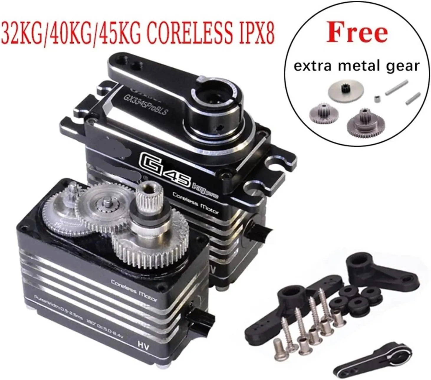 Hollow Cup servo 32KG notebook camp nystatin postpone 40KG 45K high Torque Waterproof IPX8(270 Degree 40kg) All-Metal high-Speed 