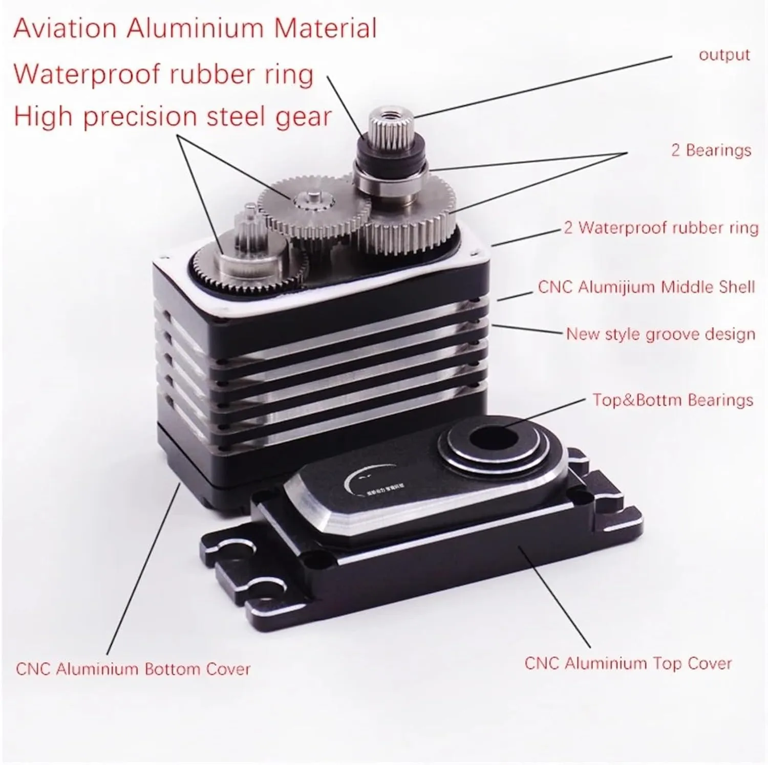 Hollow Cup servo 32KG notebook camp nystatin postpone 40KG 45K high Torque Waterproof IPX8(270 Degree 40kg) All-Metal high-Speed 