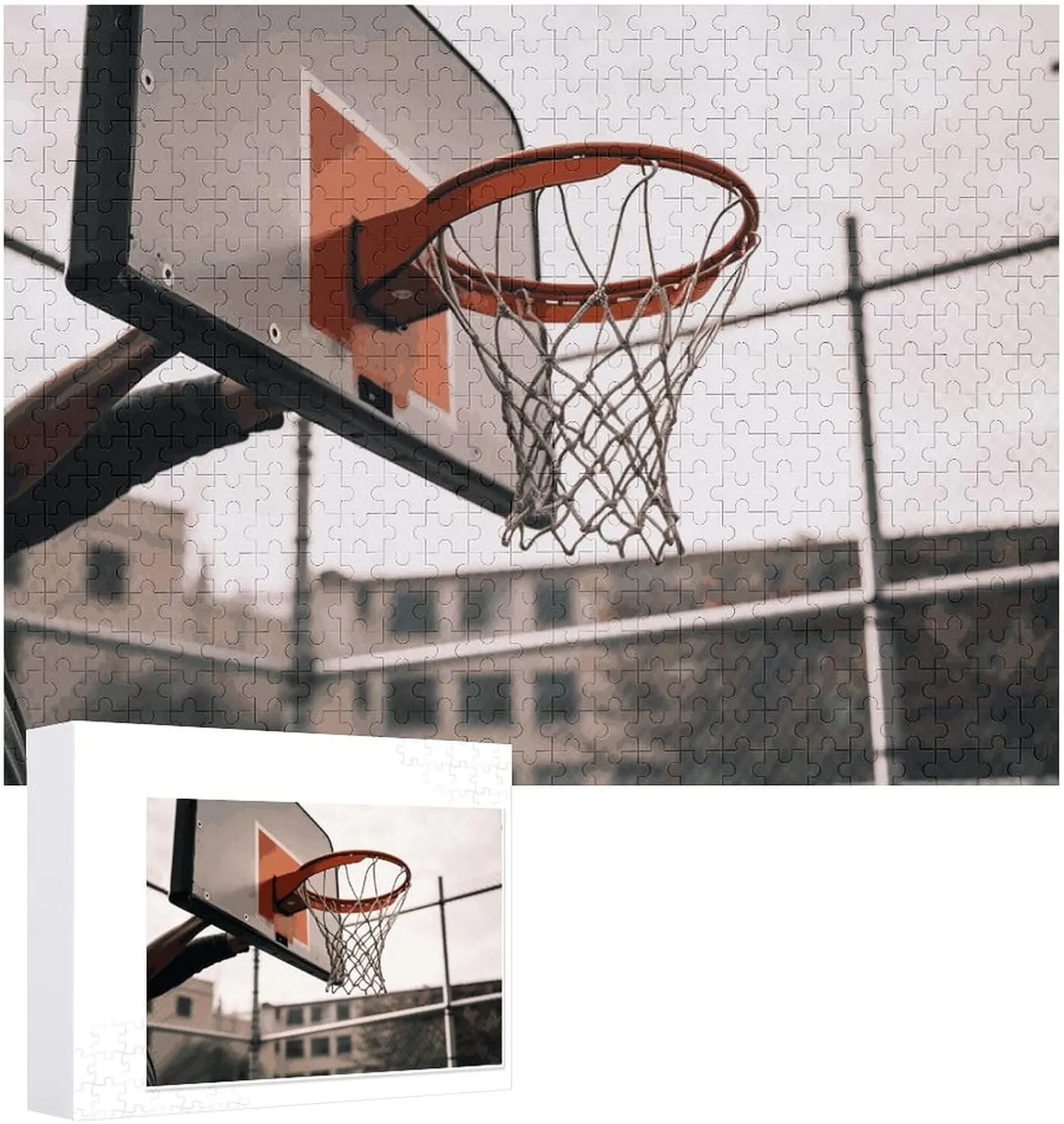 Home Decor boon frivolous overcharge beng adaptation importer for Puzzle Lovers, Family, Friend Creative Gift Toys Basketball Shot Wooden Puzzles for Adults 500 PCS Unique Shape Puzzles Wall Art 