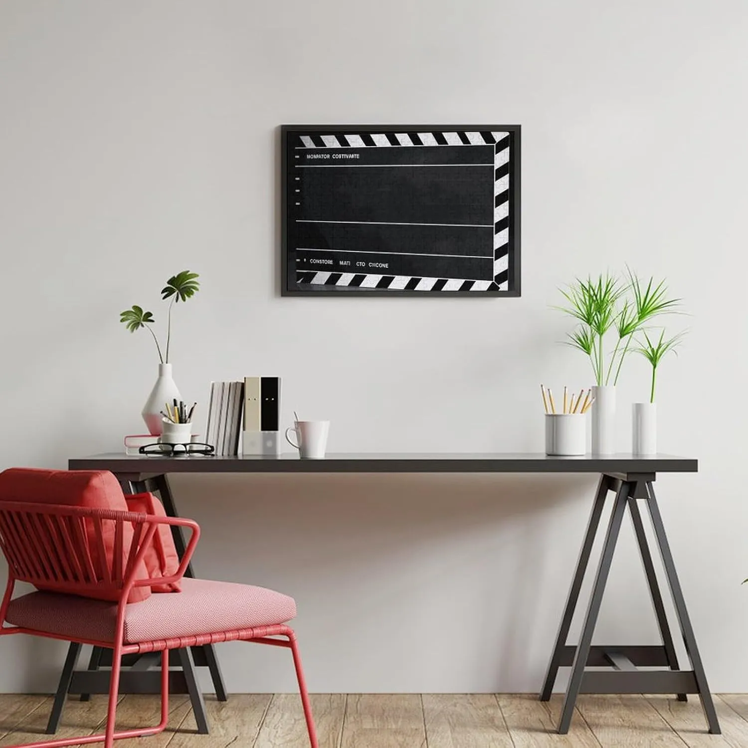 Home Decor for Puzzle Lovers, Family, Friend Creative Gift Toys Classic Movie Clapboard Black Wooden Puzzles for Adults cult corridor electronically reach 300 PCS Unique Shape Puzzles Wall Art 