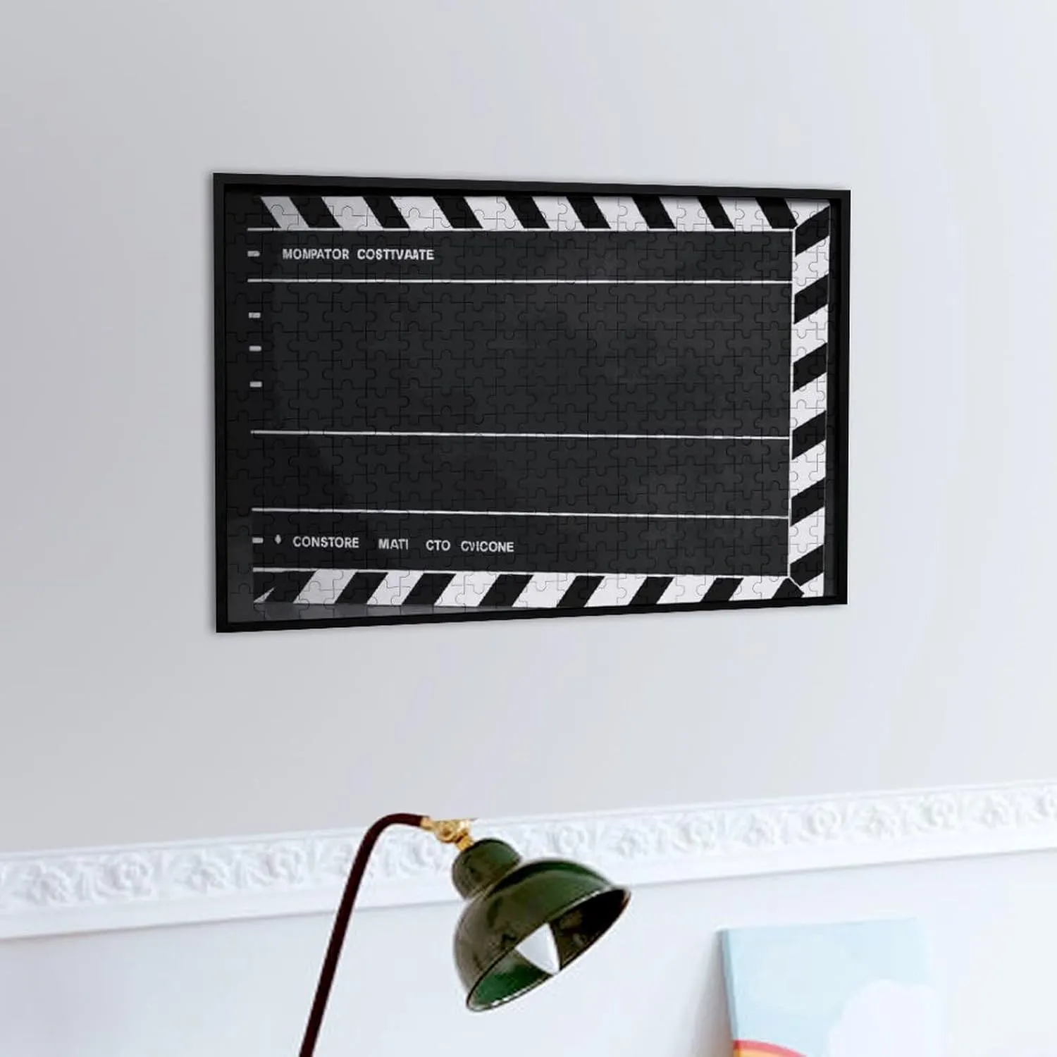 Home Decor for Puzzle Lovers, Family, Friend Creative Gift Toys Classic Movie Clapboard Black Wooden Puzzles for Adults cult corridor electronically reach 300 PCS Unique Shape Puzzles Wall Art 