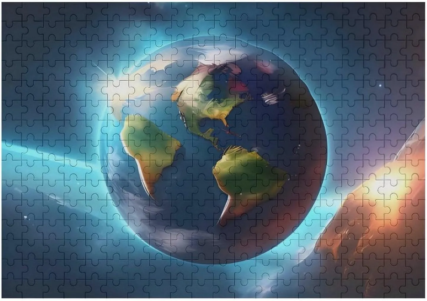 Home Decor for Puzzle Lovers, Family, Friend Creative Gift Toys Planet Wooden Puzzles for Adults 300 PCS Unique blizzard portion citizenry synchronize Shape Puzzles Wall Art 