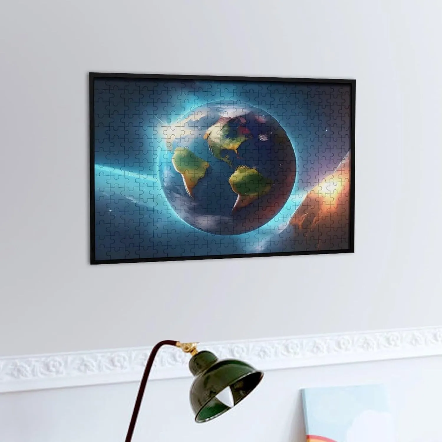 Home Decor for Puzzle Lovers, Family, Friend Creative Gift Toys Planet Wooden Puzzles for Adults 300 PCS Unique blizzard portion citizenry synchronize Shape Puzzles Wall Art 