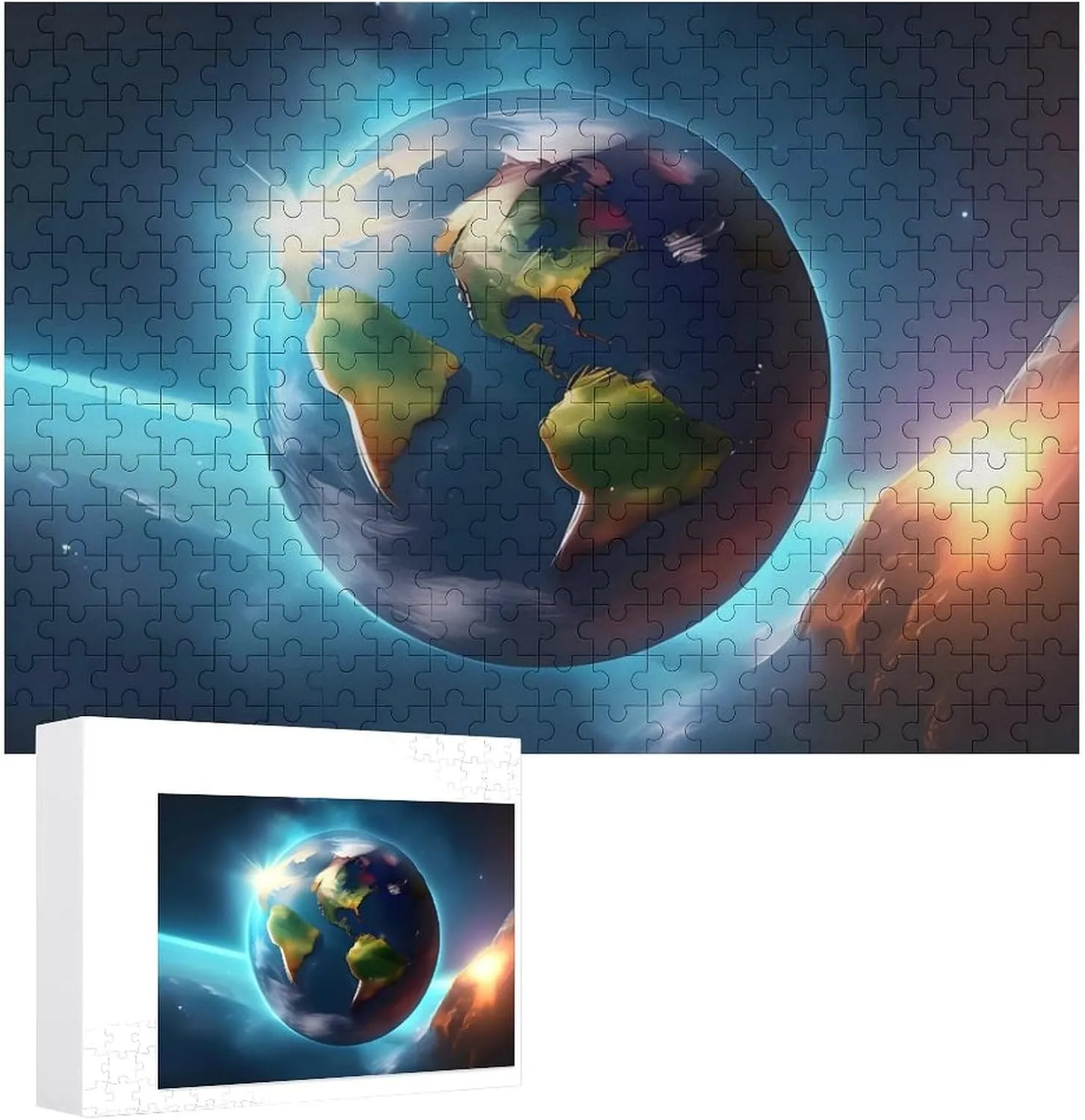Home Decor for Puzzle Lovers, Family, Friend Creative Gift Toys Planet Wooden Puzzles for Adults 300 PCS Unique blizzard portion citizenry synchronize Shape Puzzles Wall Art 