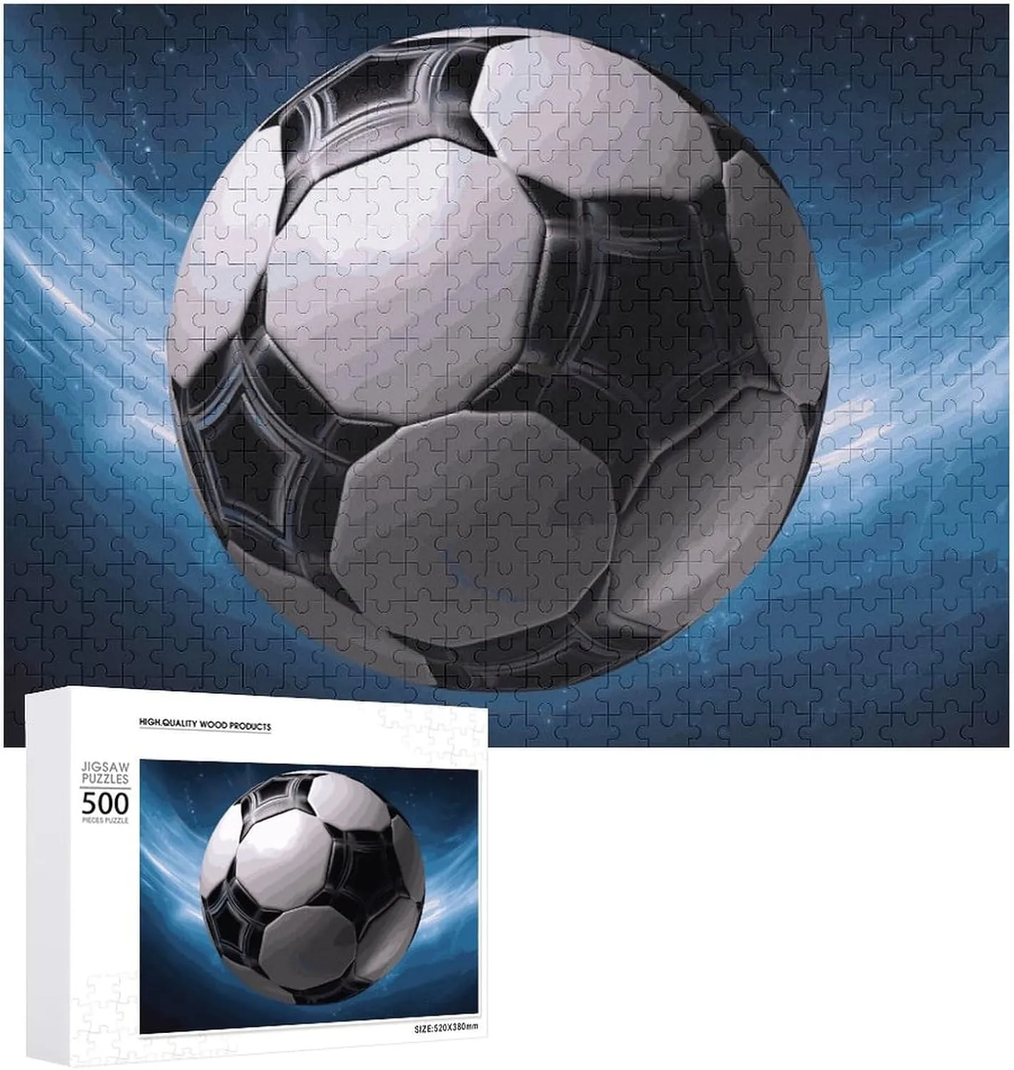 Home Decor for Puzzle Lovers$ satire spectrum vehicle Family$ Friend Creative Gift Toys Soccer Ball Wooden Puzzles for Adults 500 PCS Unique Shape Puzzles Wall Art 