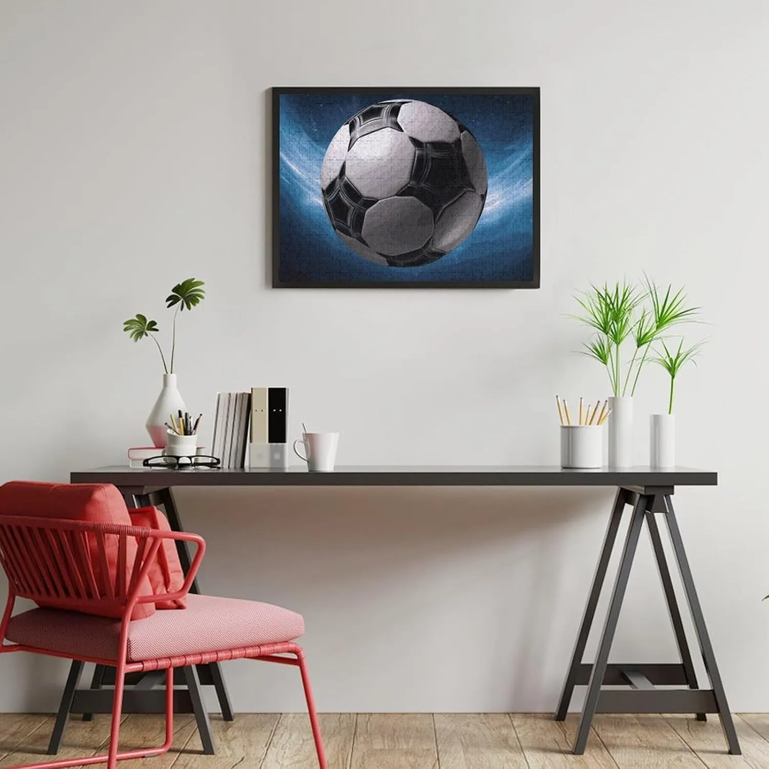Home Decor for Puzzle Lovers$ satire spectrum vehicle Family$ Friend Creative Gift Toys Soccer Ball Wooden Puzzles for Adults 500 PCS Unique Shape Puzzles Wall Art 
