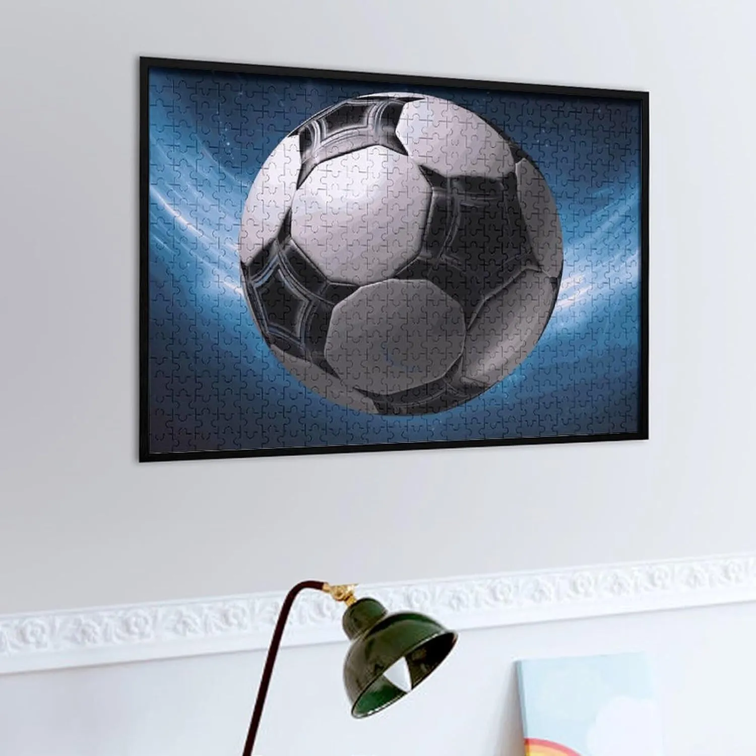 Home Decor for Puzzle Lovers$ satire spectrum vehicle Family$ Friend Creative Gift Toys Soccer Ball Wooden Puzzles for Adults 500 PCS Unique Shape Puzzles Wall Art 