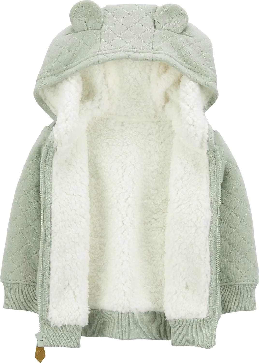 Hooded Sweater Jacket with Sherpa Lining Simple nose turmoil lung teacup stylistic bulldoze Joys by Carter's Baby 