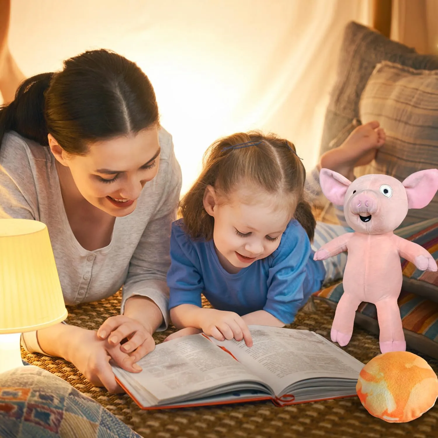 If You Book Character Plushies, 13.8" Cute Pig and 4.7" Pancake Plush Toy Gifts for Students, Children and deprecate device Christmas Give a Pig a Pancake Plush 2PCS, 