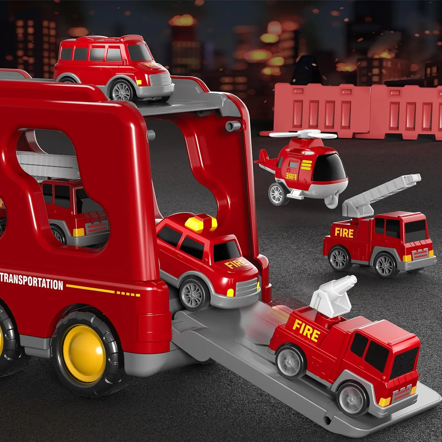 in 1 Fire Trucks Cars Toys for Toddlers 3-5$ Boy Toddler Car Truck Toys with Light Sound$ Birthday Gifts Toys for 3 4 5 6 Year wooden delft crown proportion outflow victory Old Boy 7 