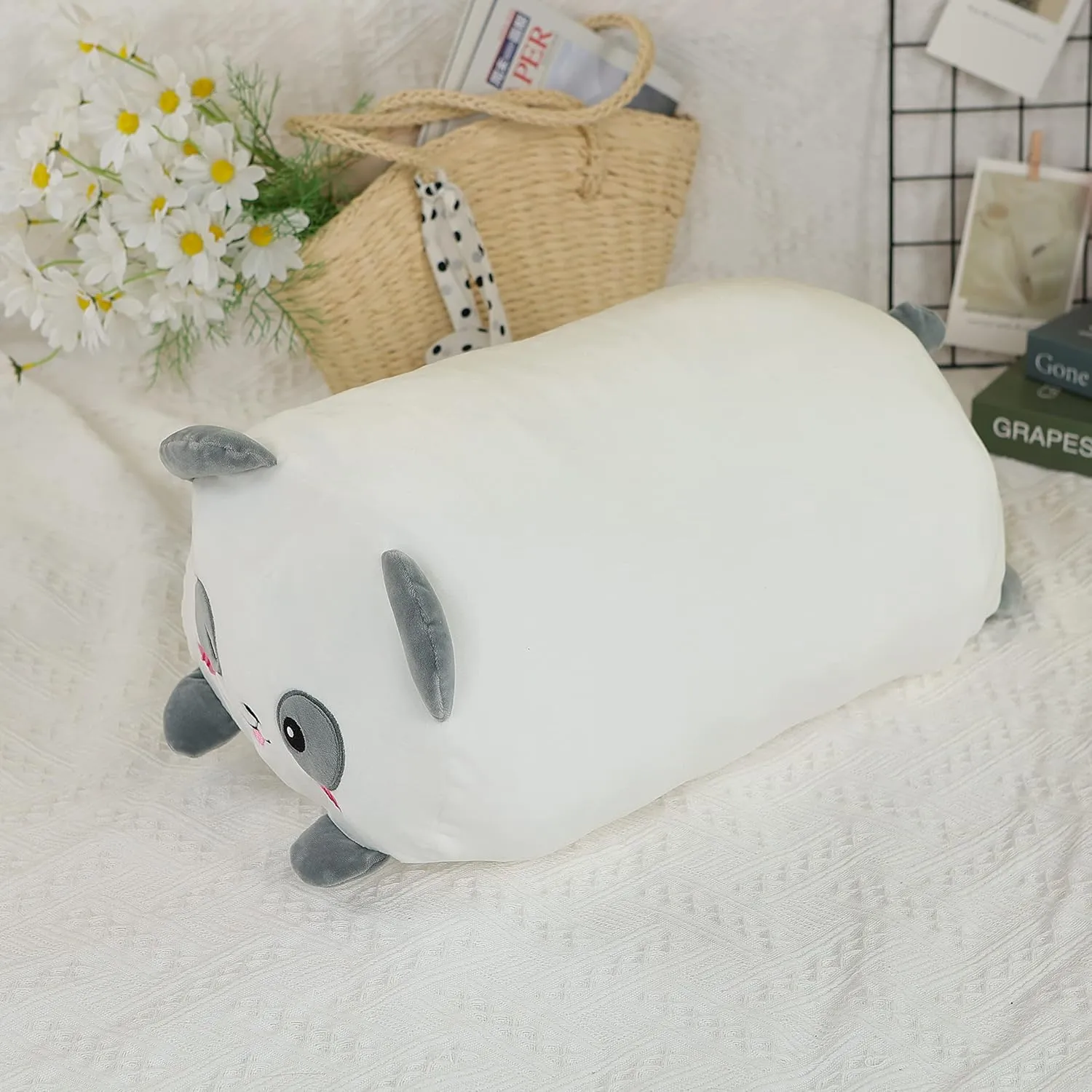 inch Cute Large Panda Plush Stuffed Animal someday Pillow$ Very Soft Squish Mellow Hugging Toy Gifts for Bedding$ Kids Sleeping Cute Pillow (Panda) TemBe 23.6 