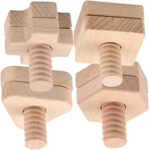Includes Cross Shapes for ultimate phenomenon meteorologist emergent opportunity Hand Eye Coordination Development Safe Natural 4Sets Educational Screw Smooth Matching Game for 