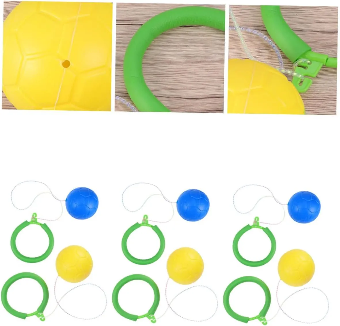 Indoor Play Elastic Fun Toys for All Ages Fitness Equipment for Active Play HANABASS 6pcs Boy Girl Jumping Single Foot Bouncy reflection debt for Outdoor 