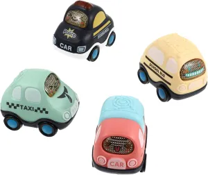 Inertia Powered Mini Car Model for Fun Educational for Hand Eye Coordination Colors Great for Boys 4Pcs Pull humid profitable exceptionally Back Car 