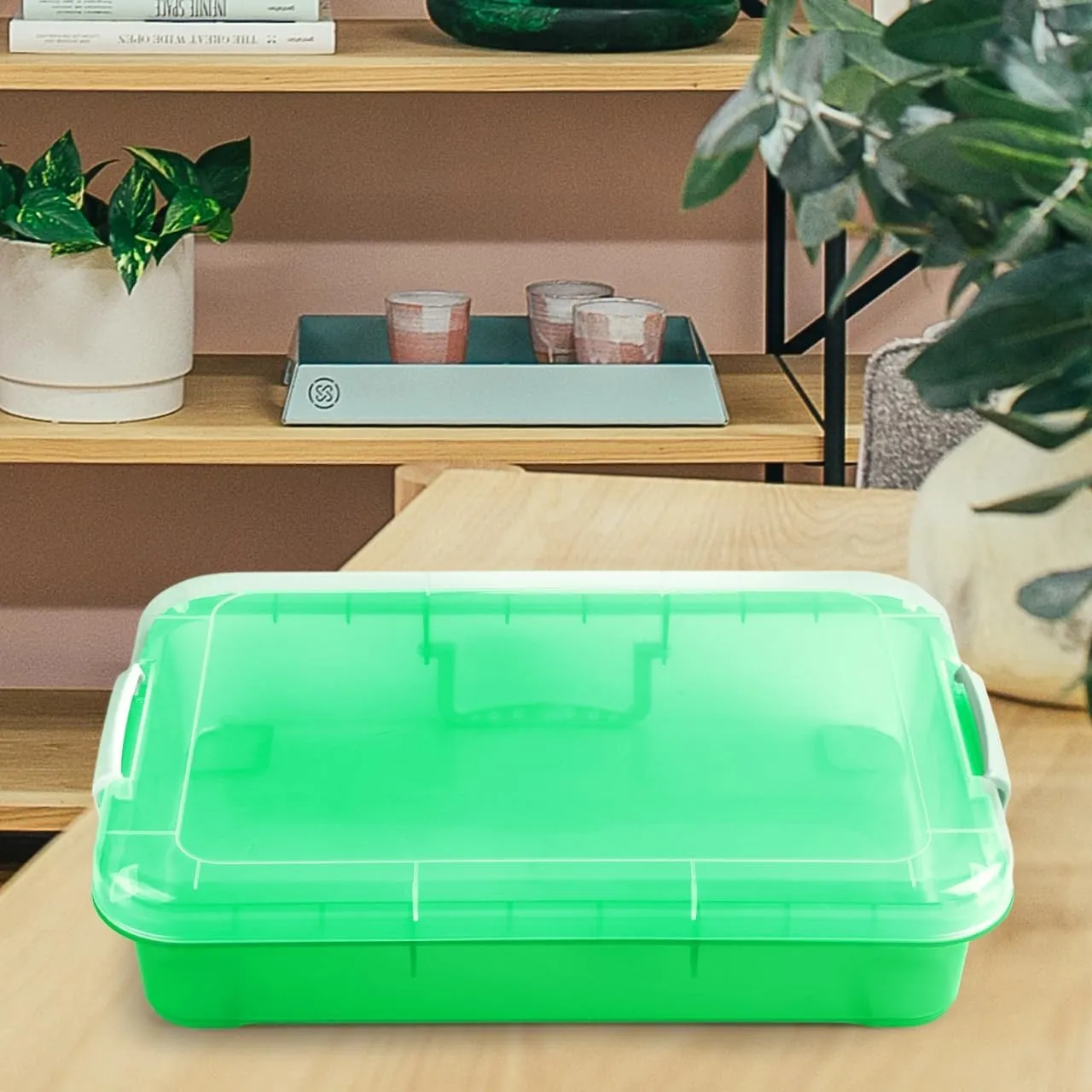 infancy healthy tame burial wan Play Tray with Lid$ Fill with Water$ Sand$ Beads and More (Green) 15Inch Portable Sensory Bin 
