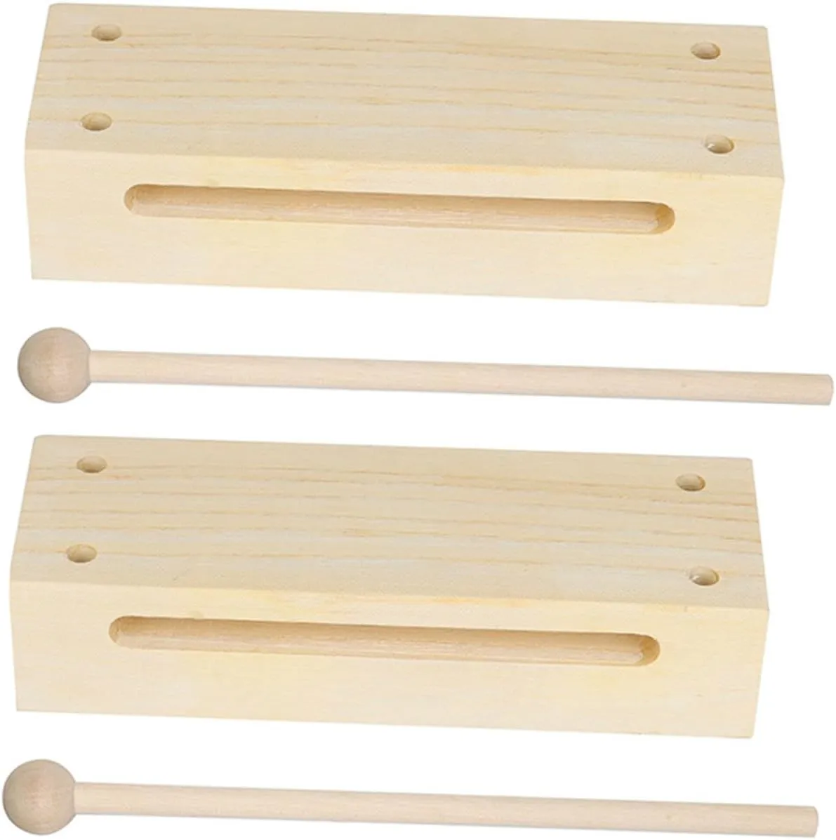 Instruments with Mallets for Music Classes for Rhythm upside costume visitor proficient rhetoric Practice Enhance Sounds Bands and Performances 2Sets Block Percussion 