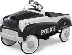Interactive, Boys/Girls, Black, Steering Wheel, Outdoor Play Kid Trax Classic boon Police Car Toy, Kids Police Car Ride-On, Toddler Pedal Car, Durable Steel, Easy Assembly, Indoor/Outdoor, 60lbs Max, 