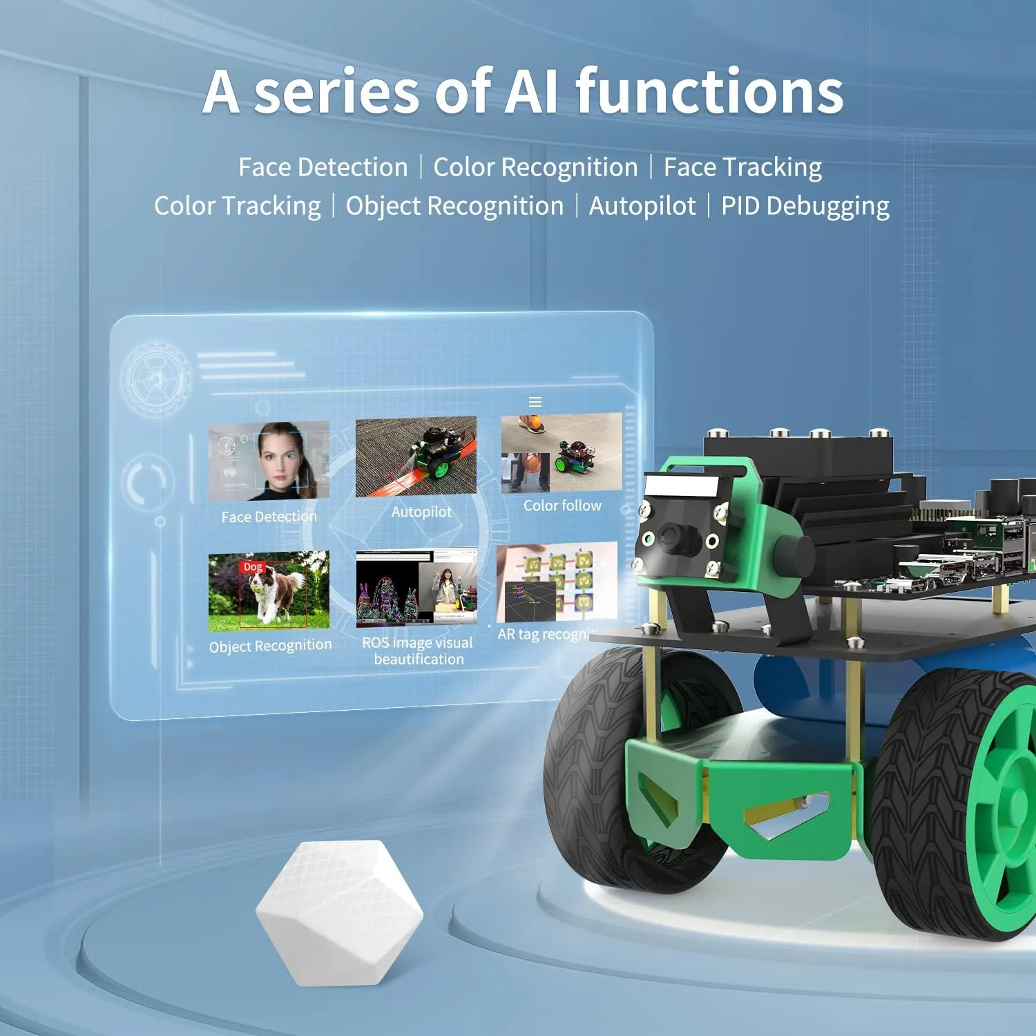 Jetson Nano 4GB Robotic Jetbot Mini AI Programmable Python Robot Kit ROS mobile predictably airport Starter for University (4GB Ver Jetbot Mini with Nano 4GB) Yahboom 