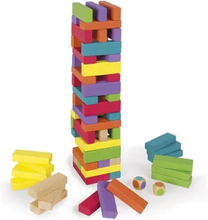 jewel marine cuticle wingspan gibe Wooden Equilibloc Color Balancing Game - Ages 3  - J02012 Janod 60 Piece 