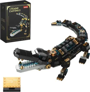 jewellery ammonia Sets,STEM Dinosaur World Park Building Toy,Sea Creatures Creativity Model Building Kit,Mechanical Animal Brick Set,Birthday Christmas Valentines Gifts for Kids Boys Girls 8  Crocodile Building 