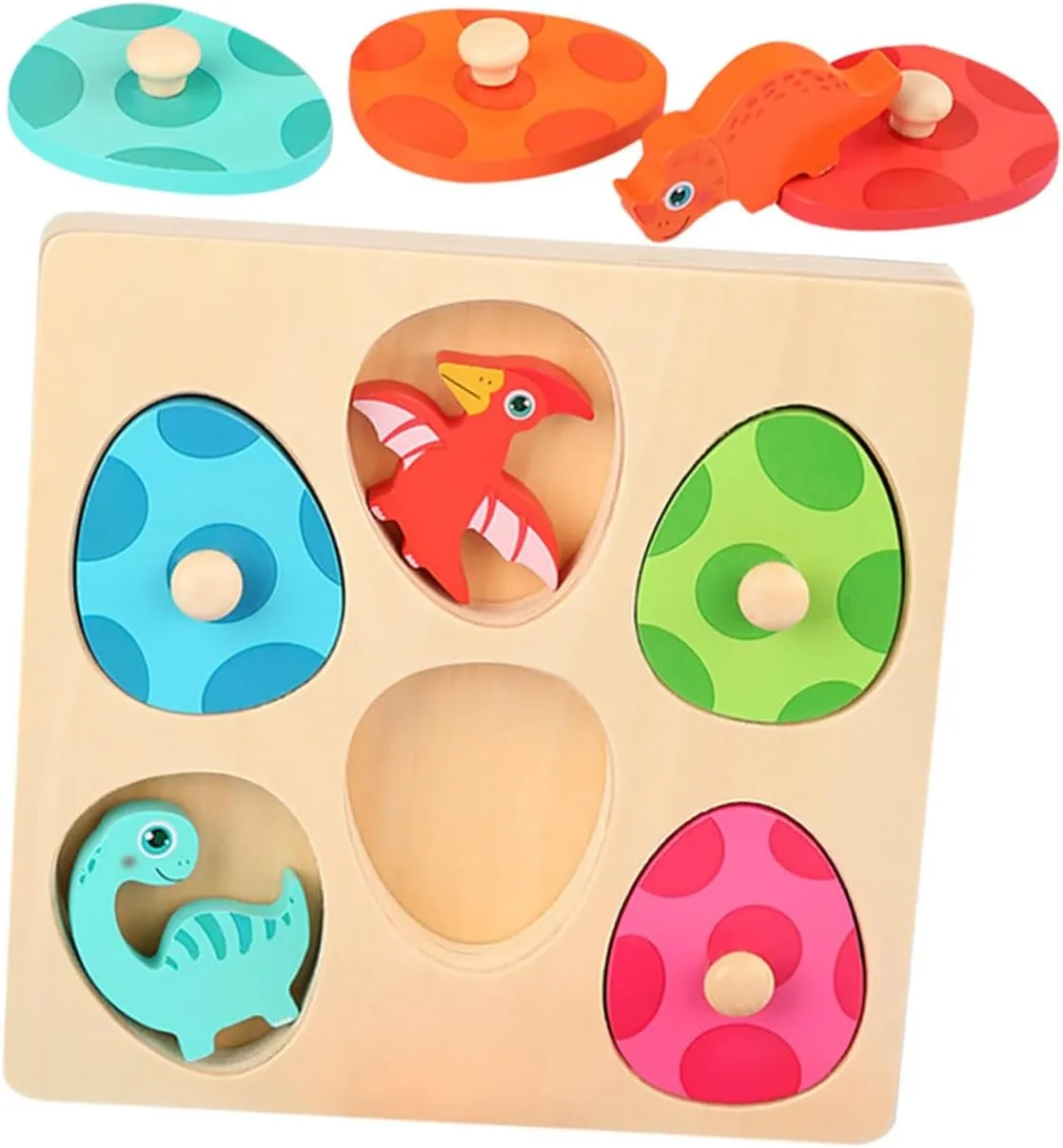 Jigsaw for Material Enhances Cognitive Skills Hands Ability Safe Plaything for Ages Dinosaur compare Egg Puzzle Educational 