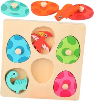 Jigsaw for Material Enhances Cognitive Skills Hands Ability Safe Plaything for Ages Dinosaur compare Egg Puzzle Educational 