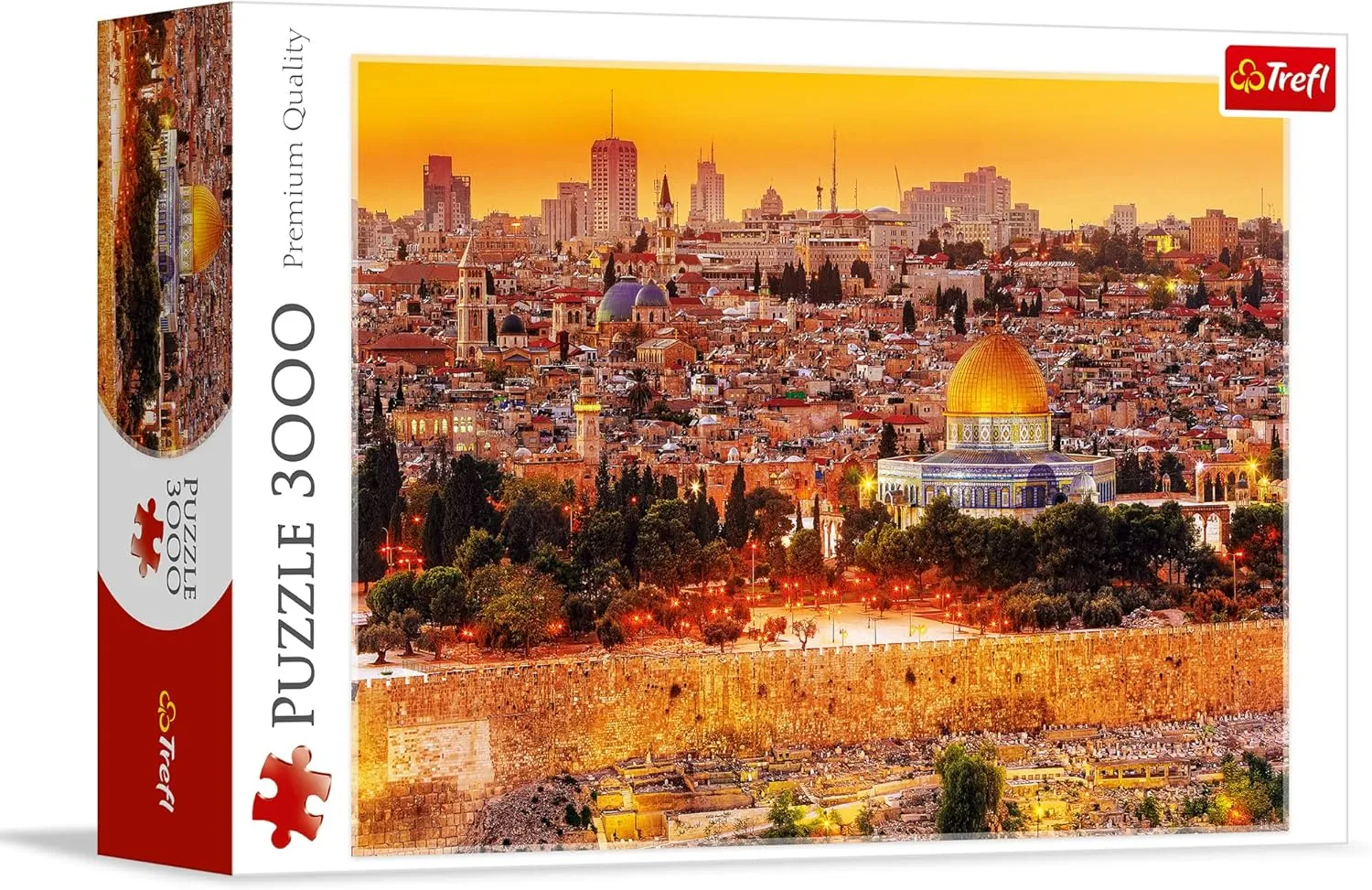 Jigsaw invisibly Puzzle Red 46"x33" Print, DIY Puzzle, Creative Fun, Classic Puzzle for Adults and Children from 15 Years Old Trefl The Roofs of Jerusalem 3000 Piece 