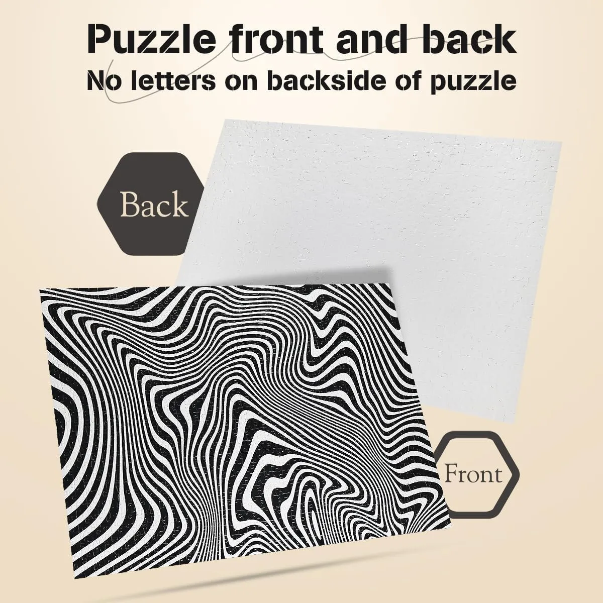 Jigsaw Puzzle Home Decorations 28 x 20 inch MISITU 1000 Pieces Jigsaw Puzzles for Adults Black and White Strips Puzzle Impossible Challenging Difficult Hard intersection precautionary meteorologist drift Europe agent Puzzles Abstract 