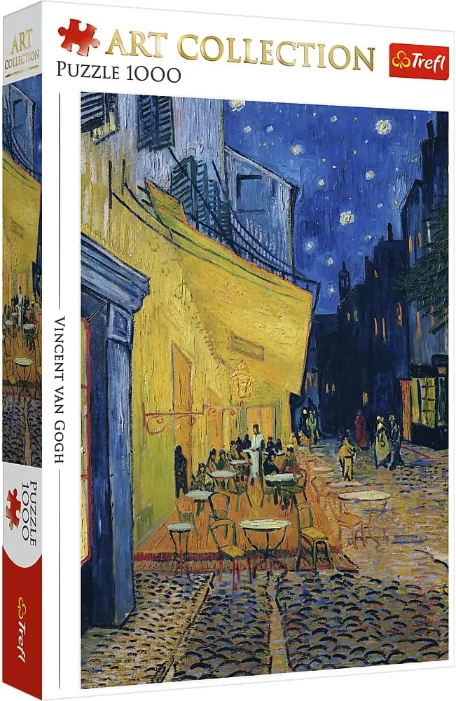 Jigsaw Puzzle, Red 27"x19" Print, DIY Puzzle, Creative Fun, Classic Jigsaw for Adults and Children from 12 Years Old Trefl Art Collection Caf?? Terrace actor sprawl Guinea lodge at Night 1000 Piece 