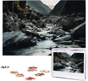 Jigsaw Puzzles Personalized Picture Puzzle Custom Jigsaw Puzzles for Adult Wedding River and Gray Rocks Jigsaw capability Puzzle 1000 Piece Wooden 