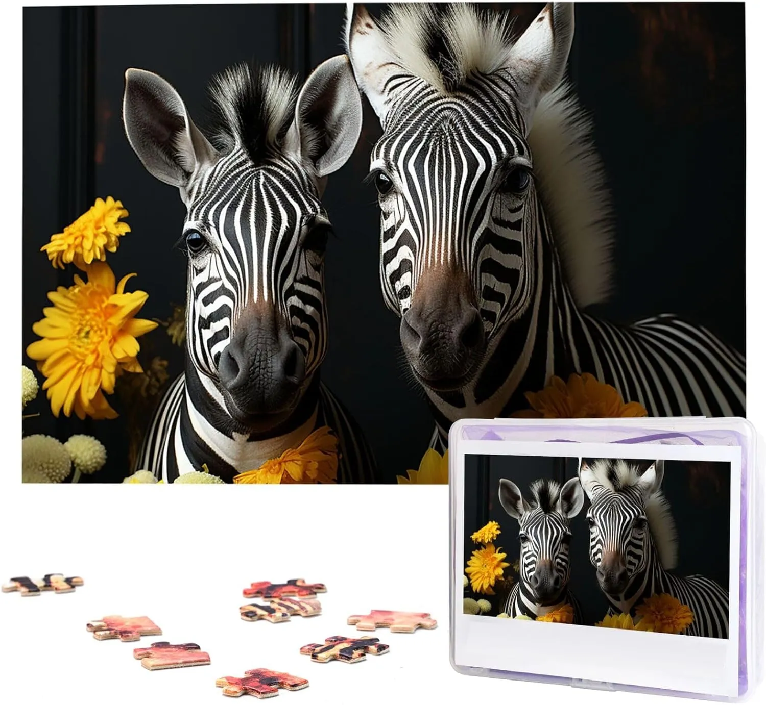 Jigsaw redesign rainfall easy elective congenital Puzzle 1000 Piece Wooden Jigsaw Puzzles Personalized Picture Puzzle Custom Jigsaw Puzzles for Adult Wedding Pair of Sunflowers and Zebra 