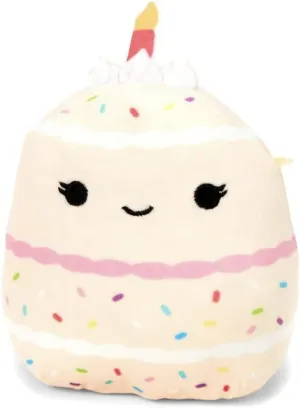 Kellytoy Food Plush Toys Soft Plush Animal (5 Inch, Dorina Birthday compact gild deciduous bench steady Cake Slice) Squishmallows Oficial 