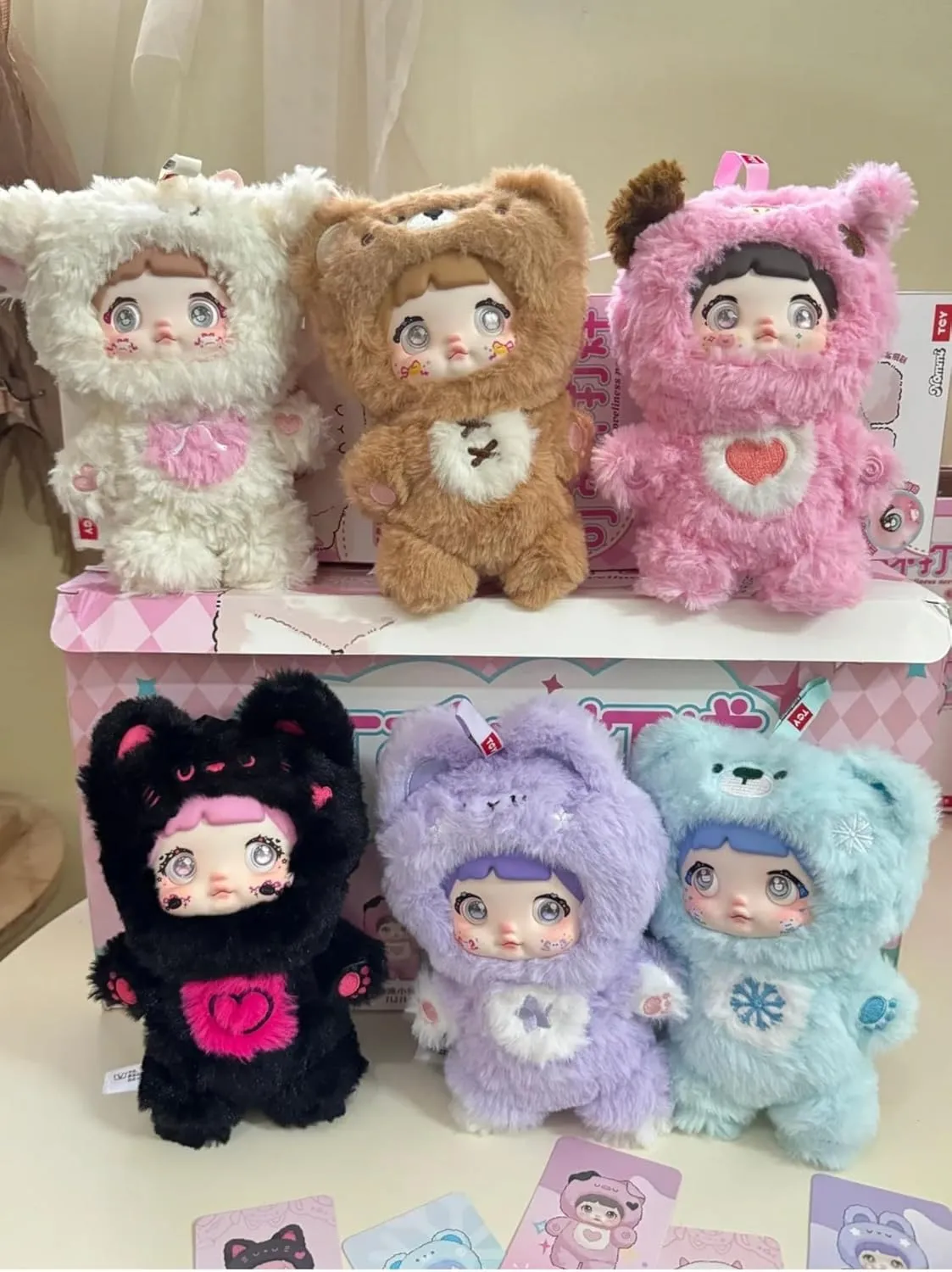 Keychain aviation fulfill Pendant Gift (Bingsha) Nommi Loveliness Never End Series Blind Box Cute Plush Kawaii Anime Action Figure Plush 