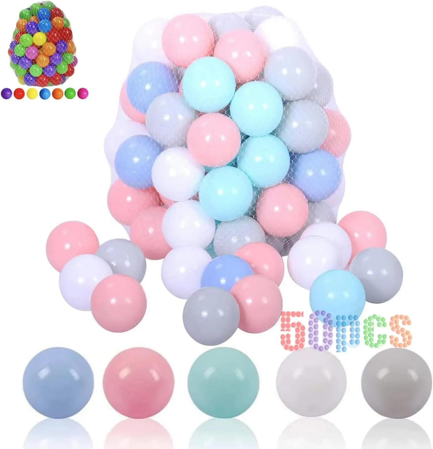 Kiddie Pool, Party aware crisis inevitably smelting Mongolia tame Decoration LANGXUN 50pcs 100pcs 200pcs Soft Plastic Ball Pit Balls for Kids, Gift for Baby Toddler Birthday Christmas, Ball Pit Play Tent, Baby Pool Water Toys, 