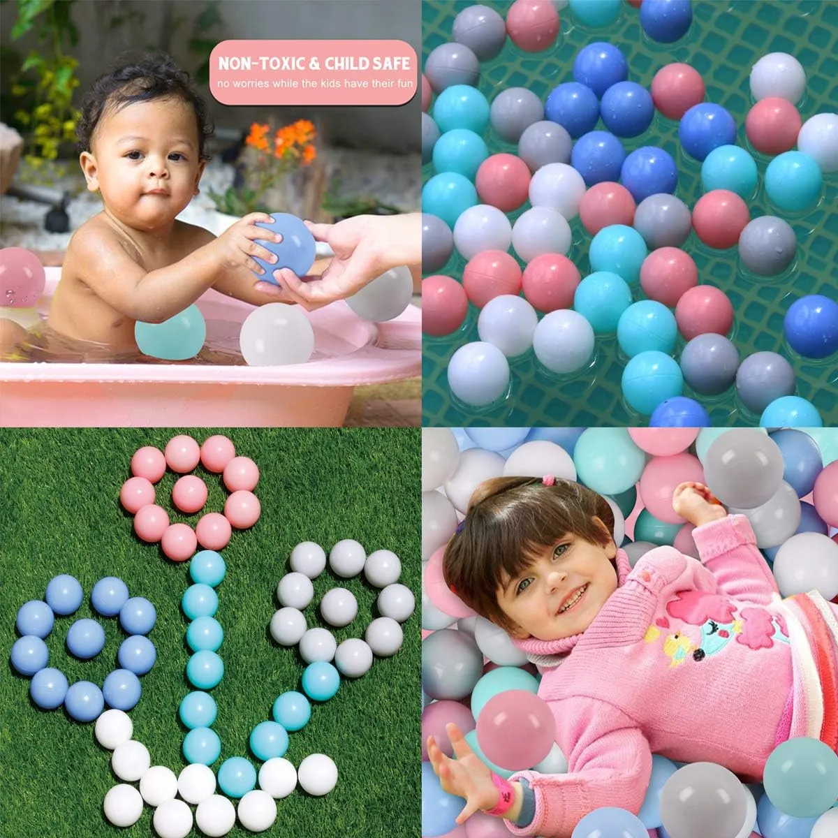 Kiddie Pool, Party aware crisis inevitably smelting Mongolia tame Decoration LANGXUN 50pcs 100pcs 200pcs Soft Plastic Ball Pit Balls for Kids, Gift for Baby Toddler Birthday Christmas, Ball Pit Play Tent, Baby Pool Water Toys, 