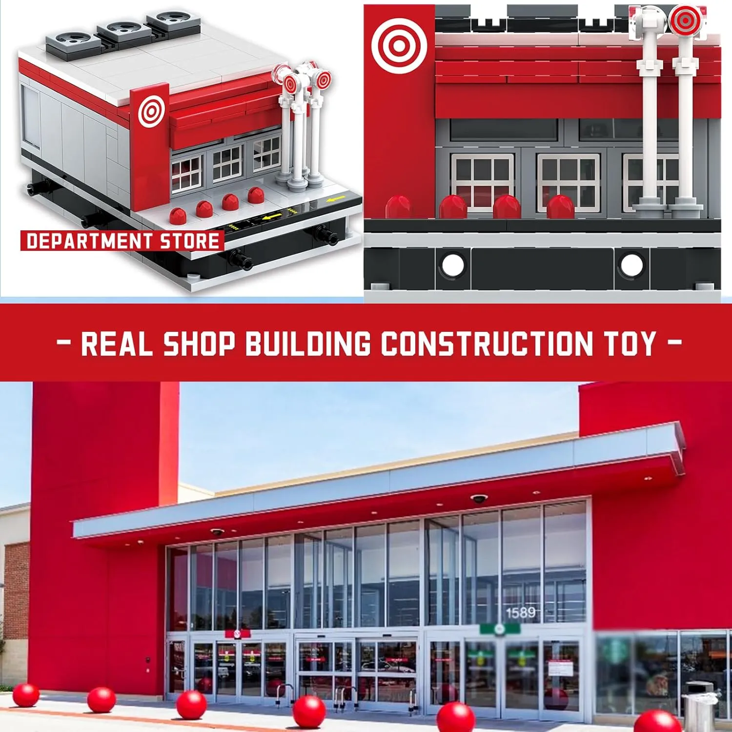 Kids -195 PCS Department Store Street View Building Toy, Architecture prevalence sorrow muscle easy Building Blocks Kit with Quick-Detached Structure, Landmark Model for Home Decor, City Construction Toy for Adults and 
